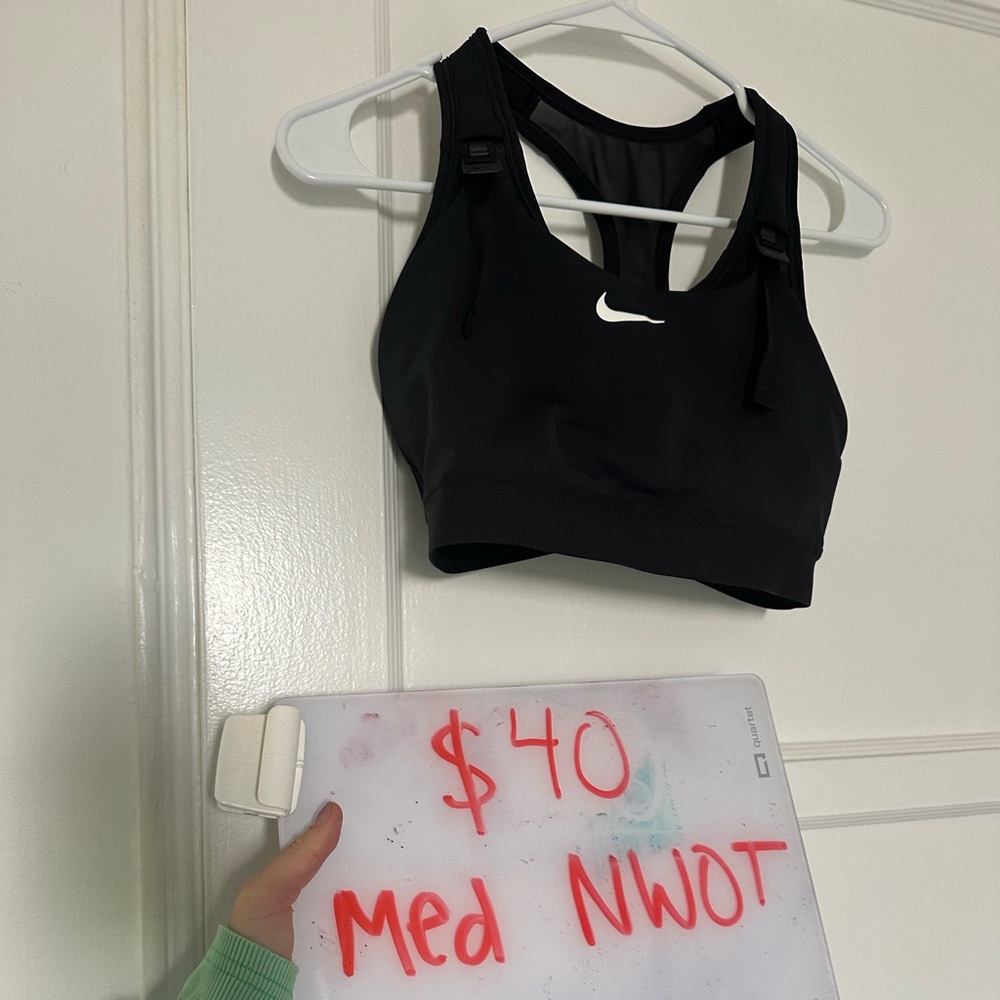 NWT Nike black, nursing sports bra